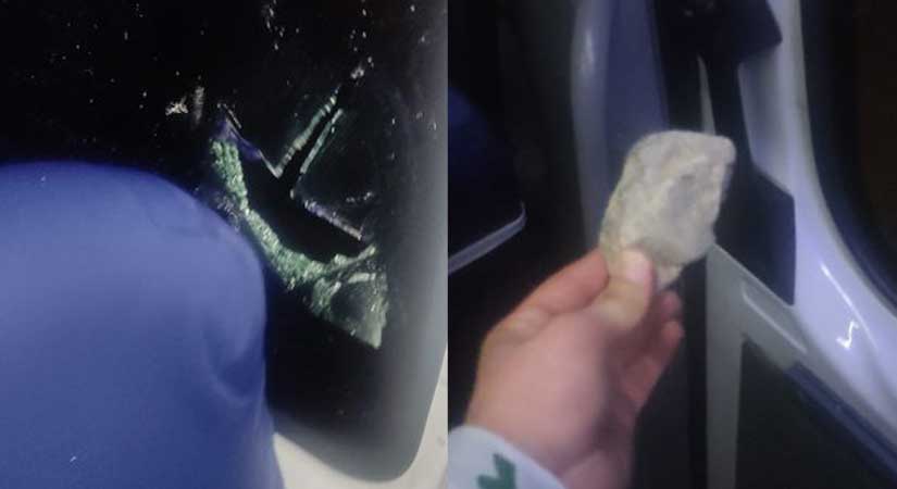 Taraftar otobüsüne taşlı saldırı