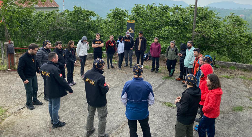 Doğada arama kurtarma eğitimini yapıldı