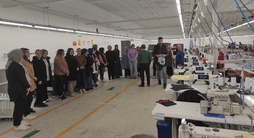 27 kişi konfeksiyon mesleğini öğreniyor