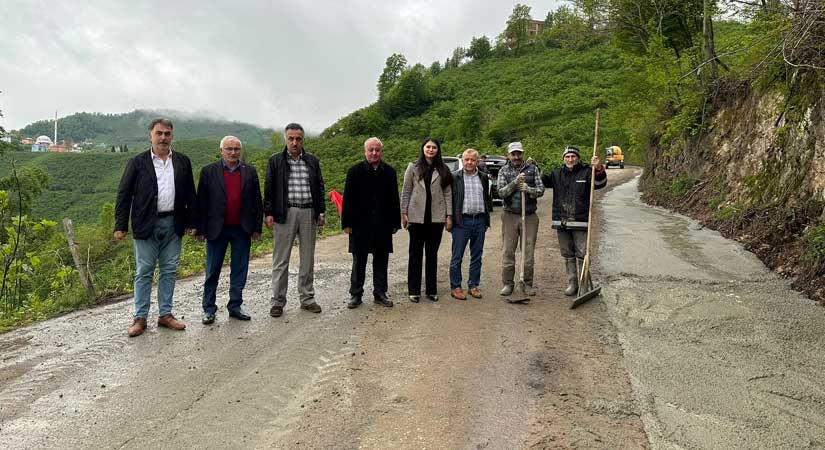 Piraziz’de köy grup yolları betonlanıyor