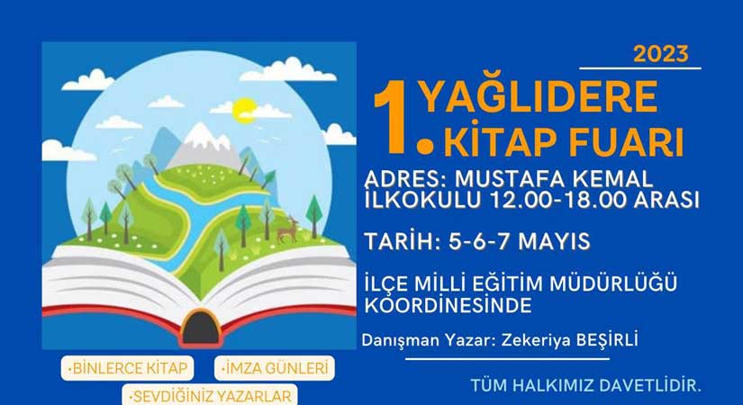 Yağlıdere kitap fuarı yarın açılıyor