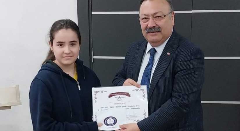 Birinci Görele Ortaokulu öğrencisi Yılmaz
