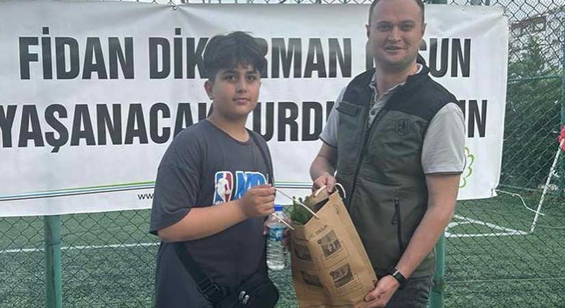 Her atılan bir gole fidan hediye edildi
