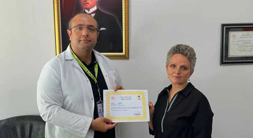 Özverili mesaisi takdir belgesiyle ödüllendirildi