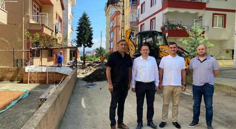 Görele’de doğalgaz altyapı çalışması sürüyor