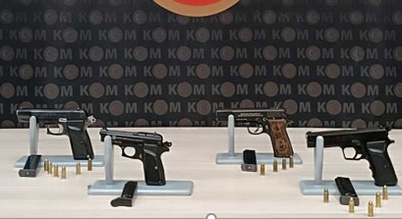 Kaçak tabanca yakalandı