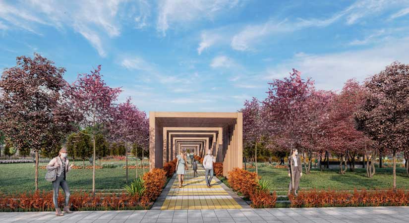 Millet bahçesi inşaatı hız kazanıyor