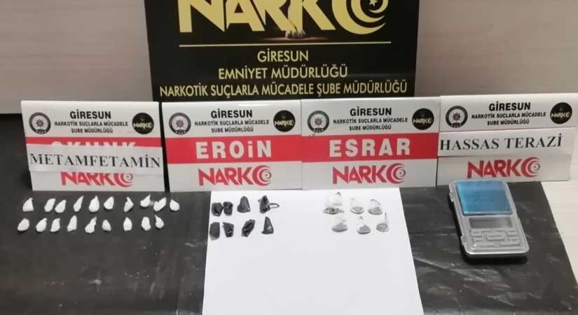 Giresun’da 3 noktada uyuşturucu baskını