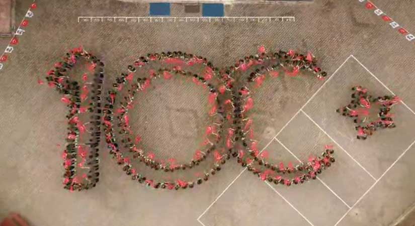 Öğrencilerden Cumhuriyetin 100. Yılını koreografisi