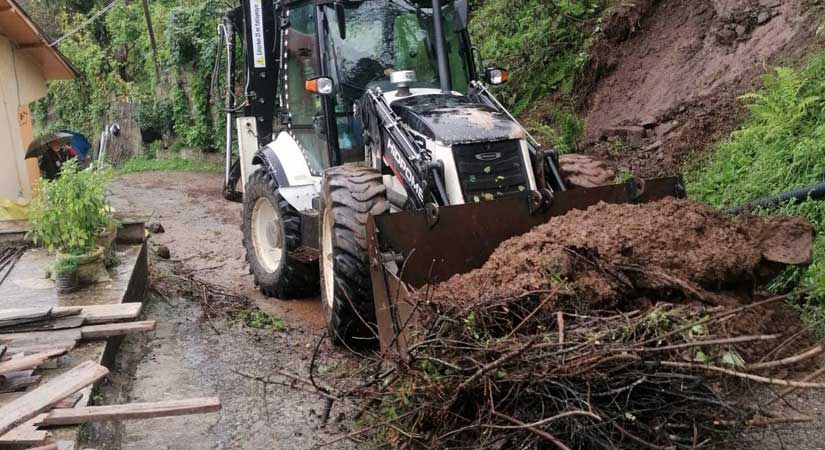 Heyelanlı bölgelere müdahale
