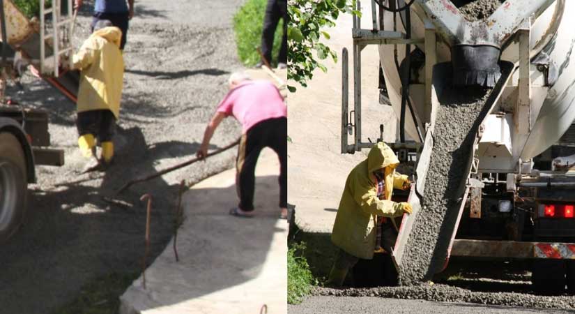 Yağlıdere’de betonlama çalışmaları sürüyor