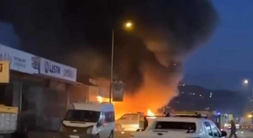 Sanayi Sitesinde çıkan yangında faciadan dönüldü!