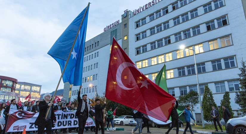 Üniversite öğrencilerinden Filistin’e Destek Yürüyüşü