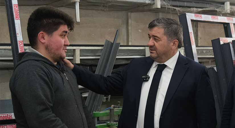 Başkan Şenlikoğlu küçük sanayi sitesi esnafını ziyaret etti