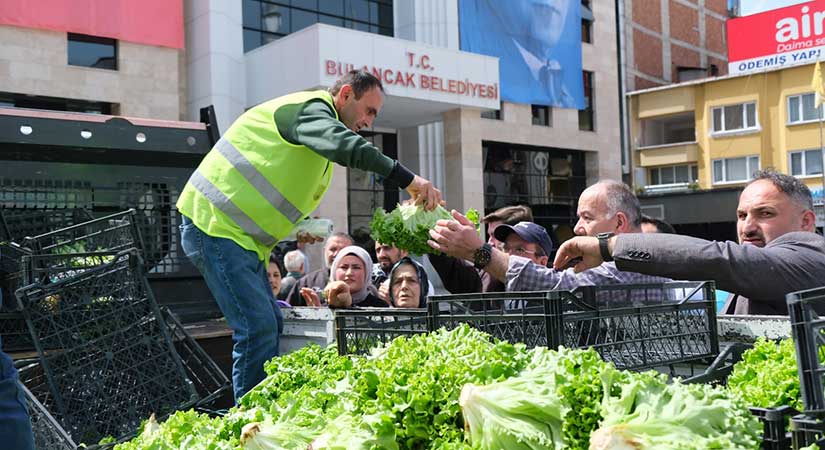 Serada Yetişen Marullar Vatandaşa Dağıtıldı