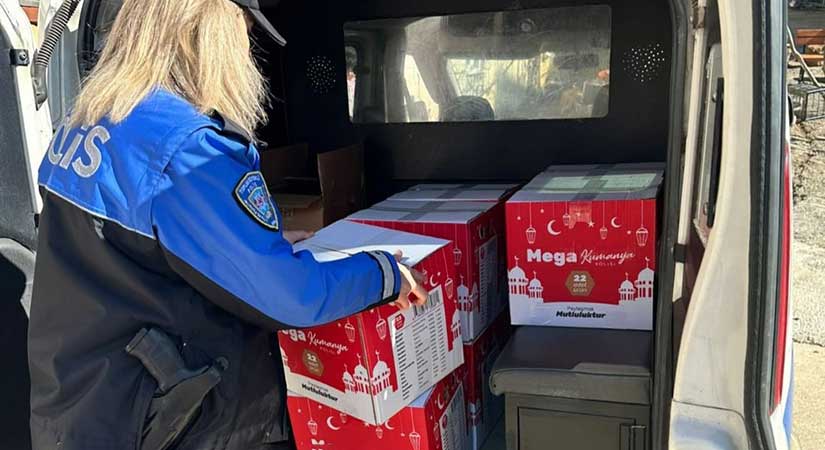 Giresun polisinden ramazan desteği