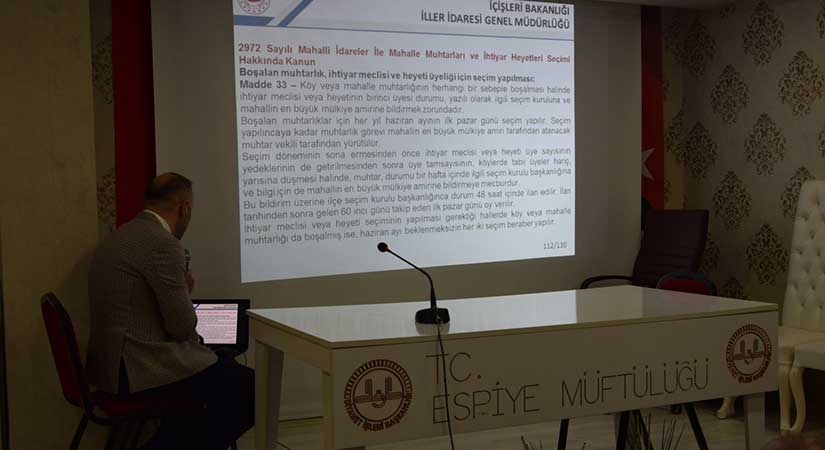 Espiye’de Muhtarlara hizmet içi eğitim