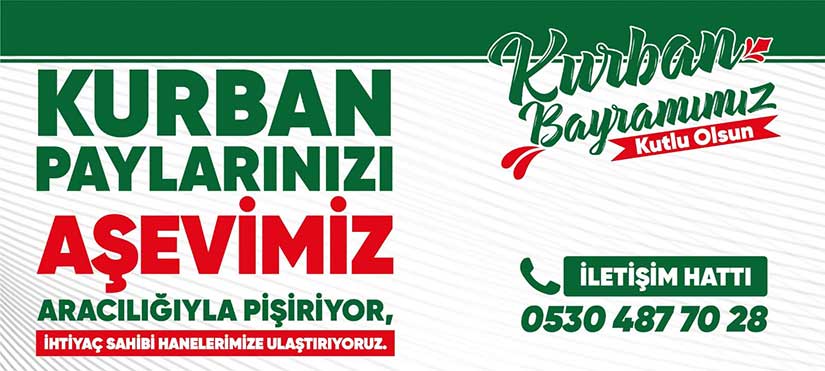 Kurban etlerinden yemekler ihtiyaç sahiplerine dağıtılacak