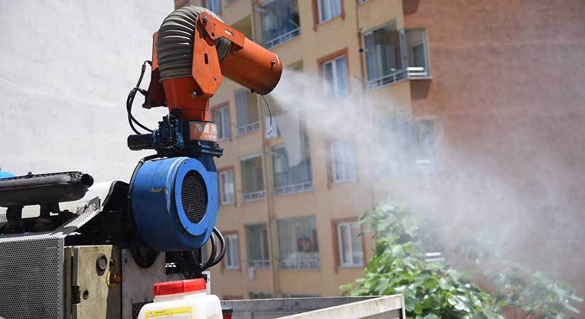 Kent genelinde ilaçlama çalışmaları yoğunlaştı