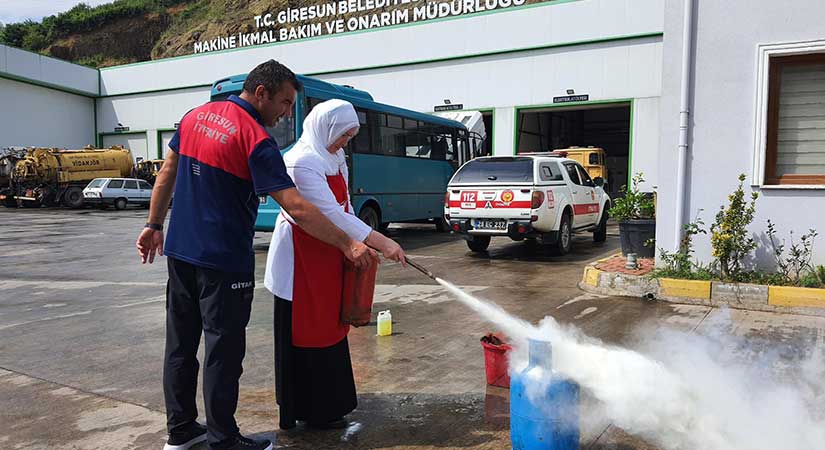 Yangın eğitimi tatbikatı yapıldı