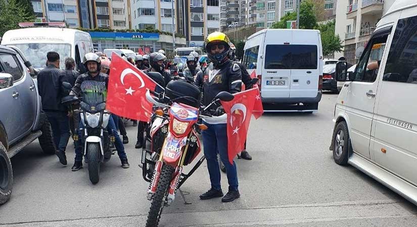 Giresun Motosiklet Kulübü şiddete karşı harekete geçti