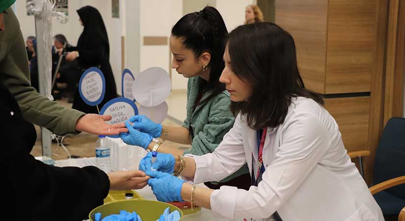 Halkın kan şekeri ölçümü yapıldı