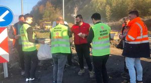 Bulancaklı gençlerin hayatını kaybettiği heyelanda ilk görev yapıldı