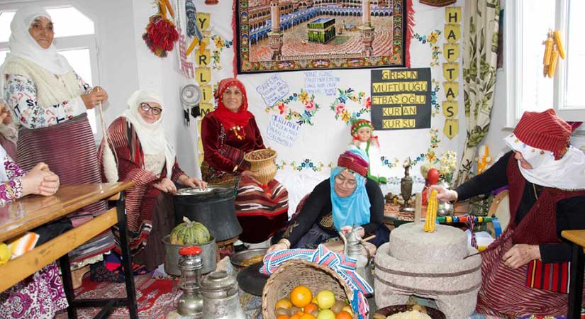 Kur’an kursu kursiyerleri Giresun kültürünü yaşatıyor