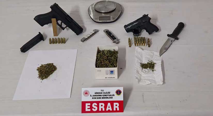 Tabanca ve uyuşturucu maddeler ele geçirildi