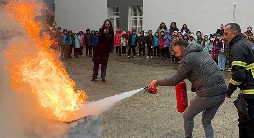 Bulancak itfaiyesi’nden tatbikatlı eğitim!