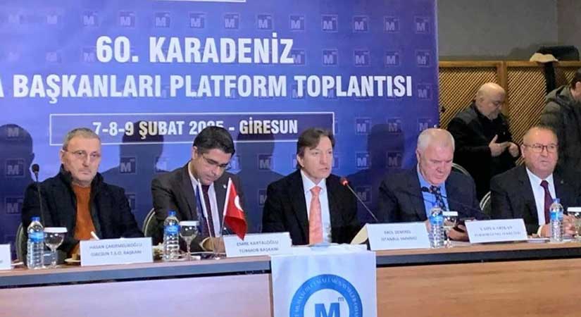 TÜRMOB Karadeniz oda başkanları Giresun’da buluştu