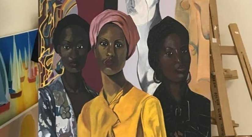 Sakibe Yücesan 10. kişisel sergisine hazırlanıyor