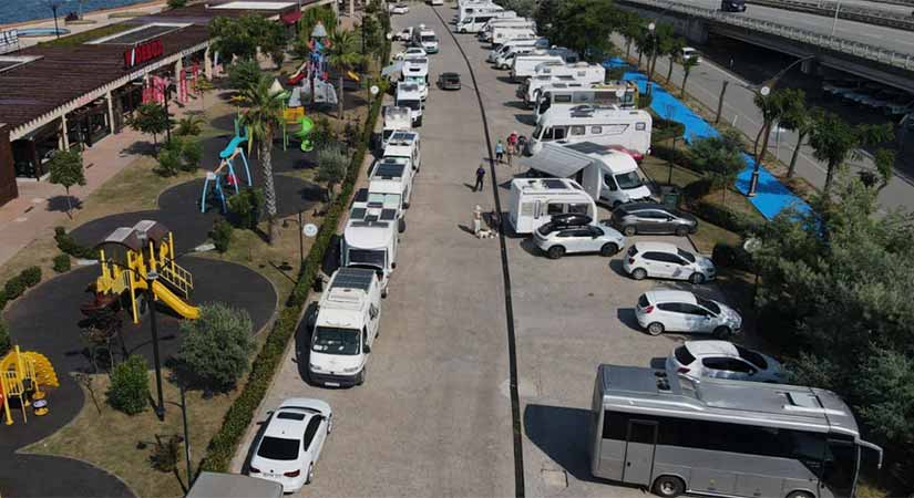 Giresun sahil yolunda karavanlara park yasağı