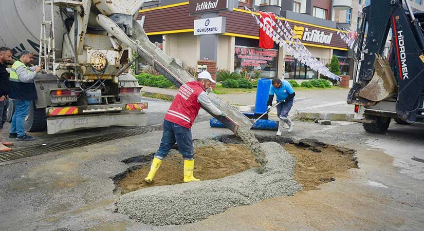 Giresun’da belediye ekipleri dört koldan sahada