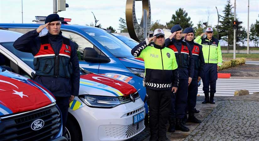 Giresun’a 92 yeni polis ve jandarma aracı