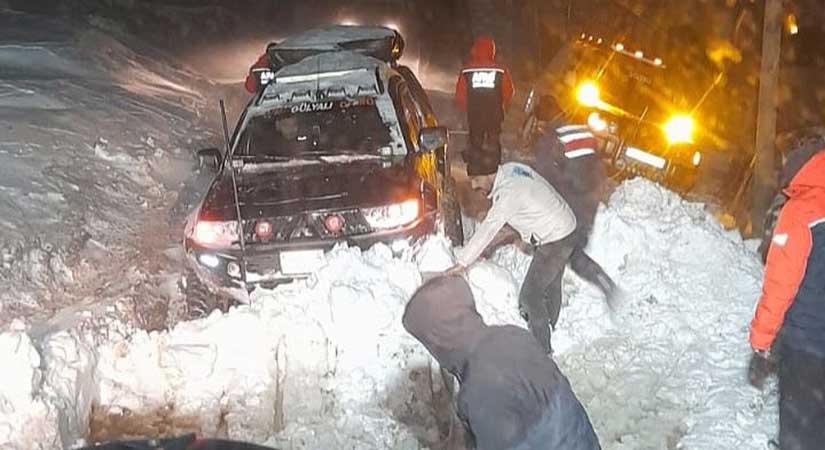 Bulancak yaylalarında mahsur kalanlar kurtarıldı