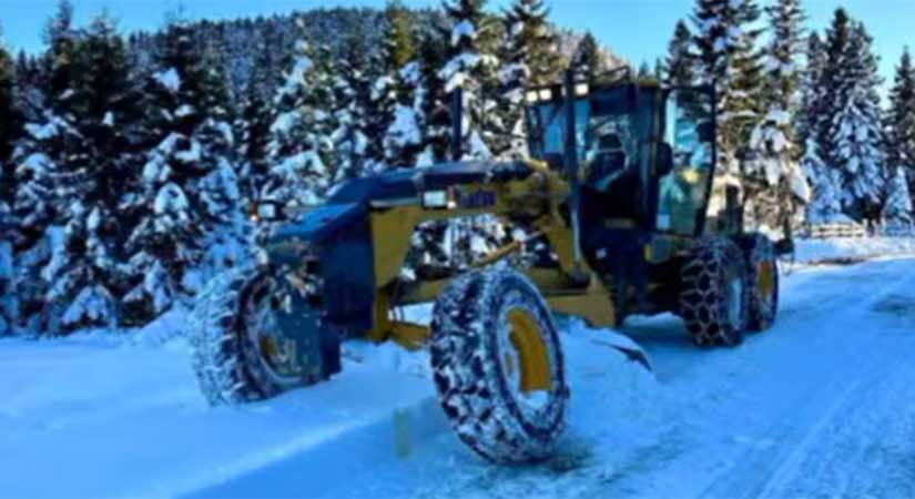 Giresun Yaylalarında Karla Mücadele Aralıksız Sürüyor