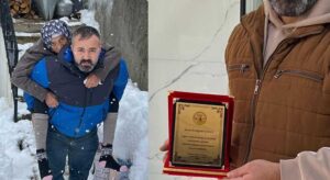 Kar altında umut olan fedakârlık