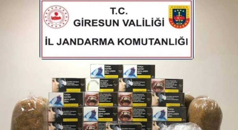 Dereli’de makaron ve tütün ele geçirildi