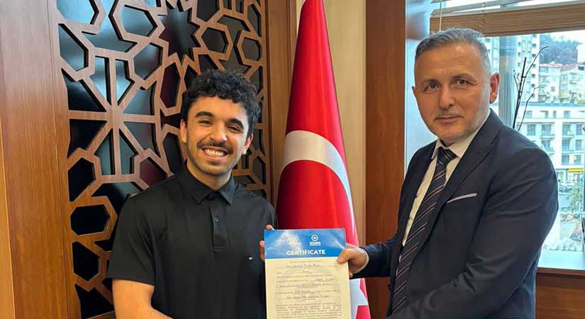 Brezilyalı İntern Doktora Giresun’da sertifika