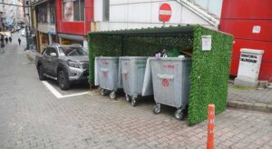 Giresun’da Konteyner Alanları Yeşil Çitle Düzenleniyor