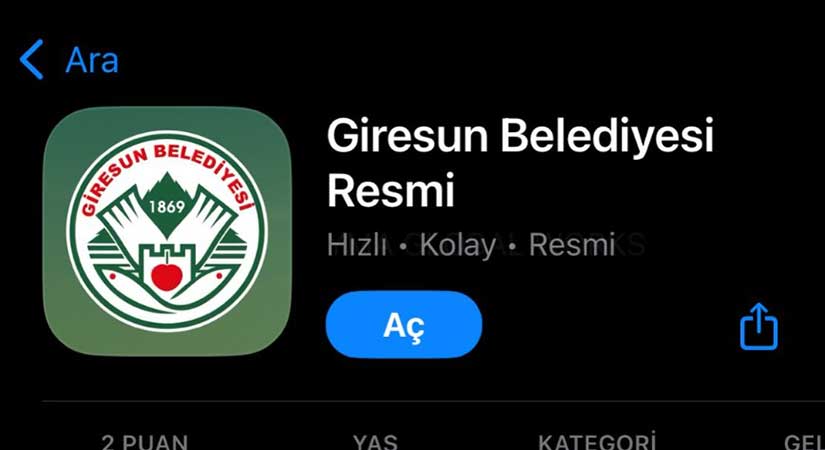 Giresun Belediyesi Mobil uygulamasını tanıttı