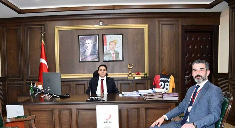 KIZILAY’dan Kaymakam Gövercin’e kan bağışı ziyareti