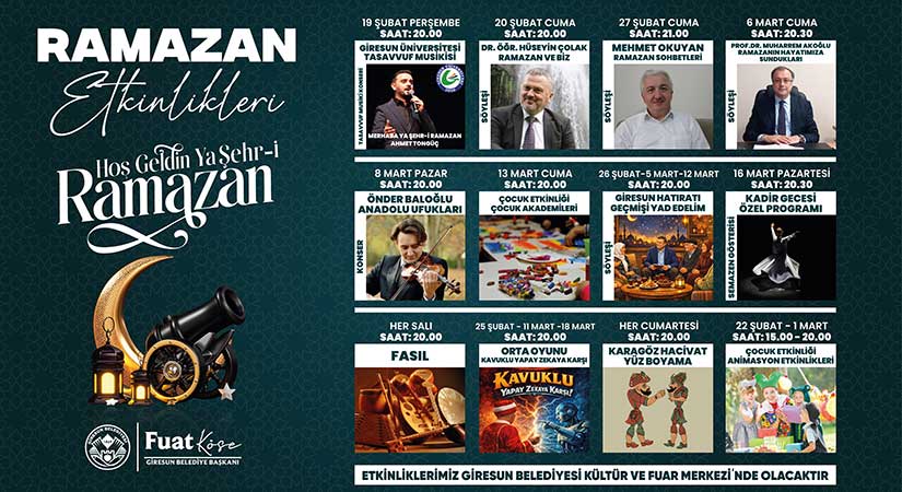 Giresun’da kültür dolu akşamlar yaşanacak