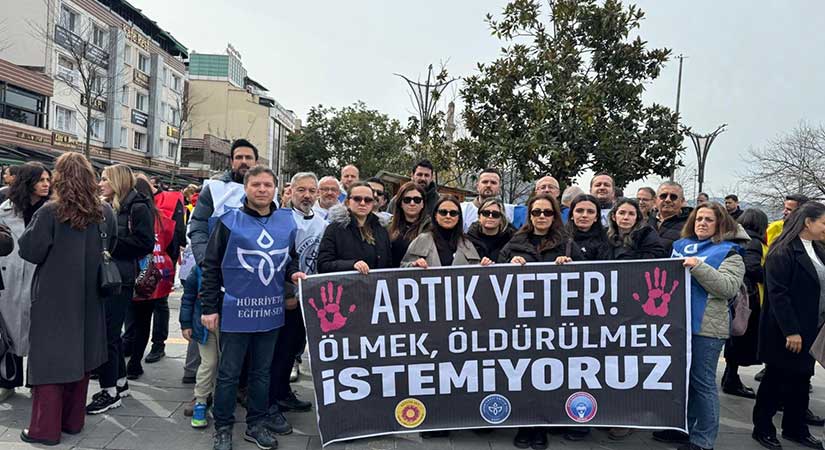 Giresun’da Eğitim Sendikaları iş bırakıp protesto etti