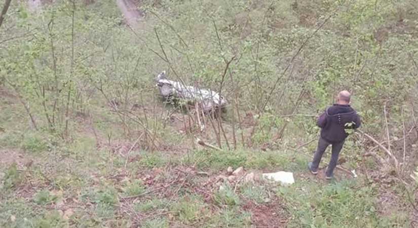 Giresun Espiye’de araç bahçeye uçtu: 1 ölü