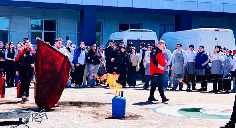 Giresun Üniversitesi’nde yangın tatbikatı yapıldı