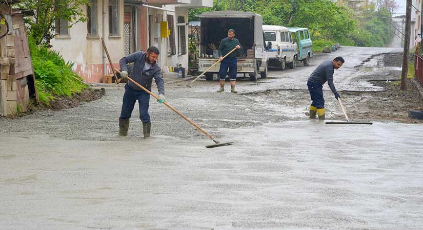 Giresun Belediyesi Fen İşleri harıl harıl