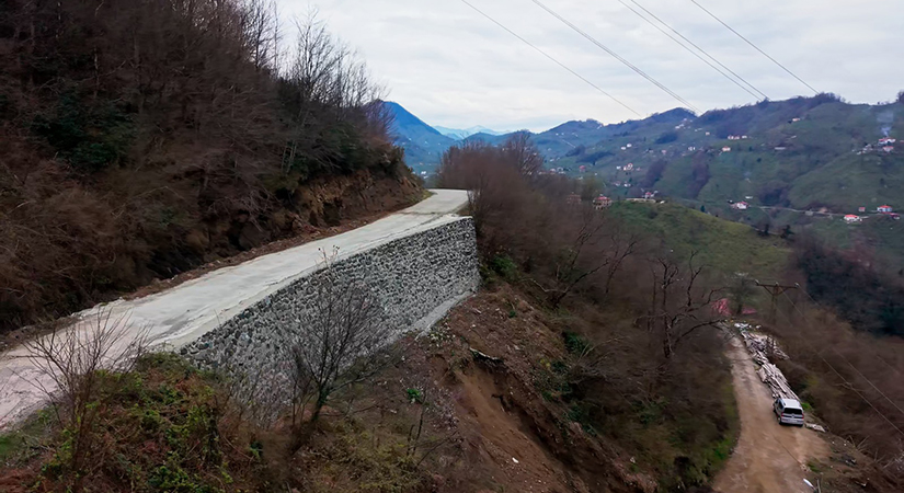 Keşap’ta yollar güçlendi