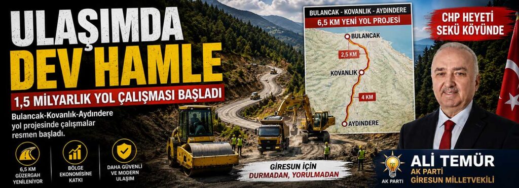1,5 milyarlık yol çalışması başladı